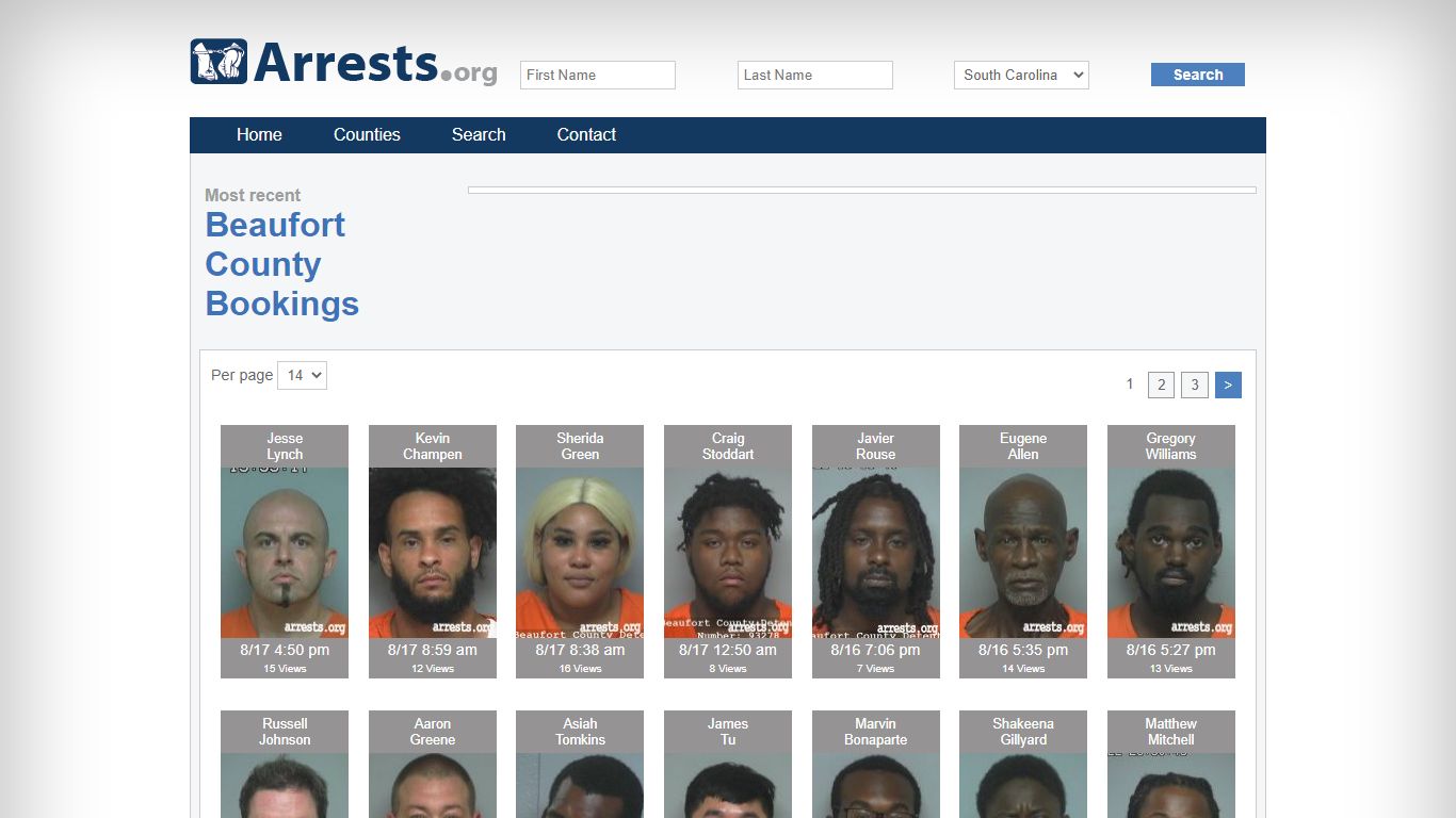 Beaufort County Arrests and Inmate Search